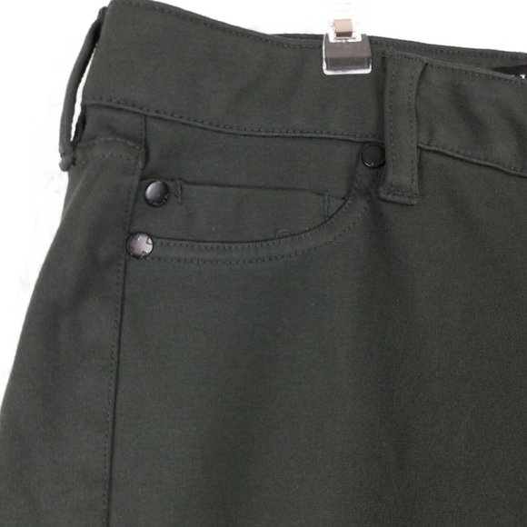 Liverpool Womens Pants Skinny Ankle Stretch Green Faux Pockets Mid Rise 6 - Picture 14 of 16